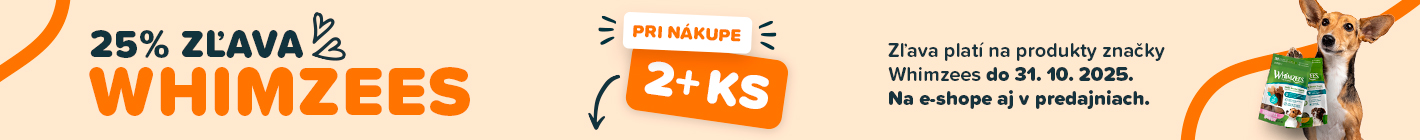 Využijete 25% zľavu na našu obľúbenú značku Whimzees